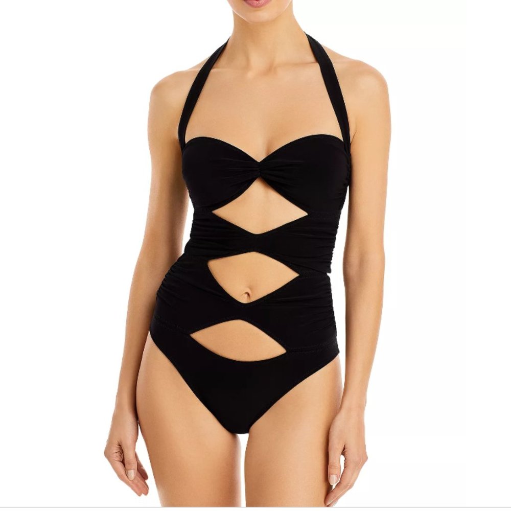 Norma Kamali Mio Peekaboo Cutout One Piece Swimsuit